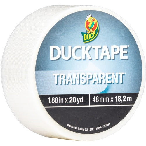 Duck Brand Duct Tape, Transparent, 1-9/10"Wx60'L, Clear-DUC241380