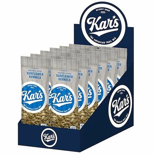 Kars Nuts Sunflower Kernels, Roasted and Salted, 2.5 oz, 12 BG/BX, AST