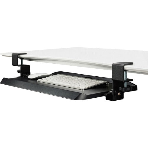 Kantek Keyboard Tray, Clamp, 20-1/4"Wx11-3/4"L, Black