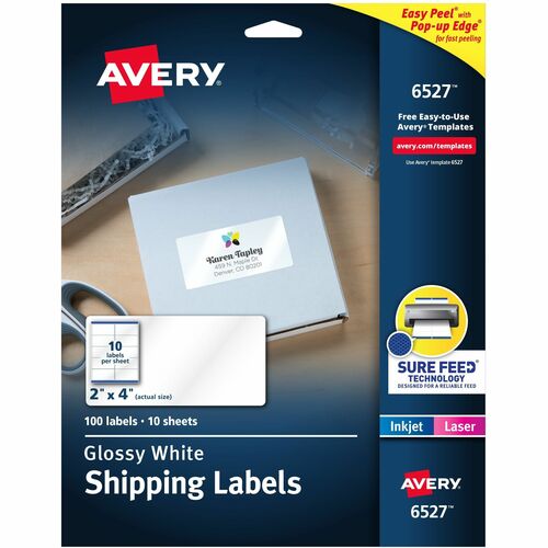 Avery Shipping Labels,Easy Peel,Perm,2"x4",500/CT,Glossy WE