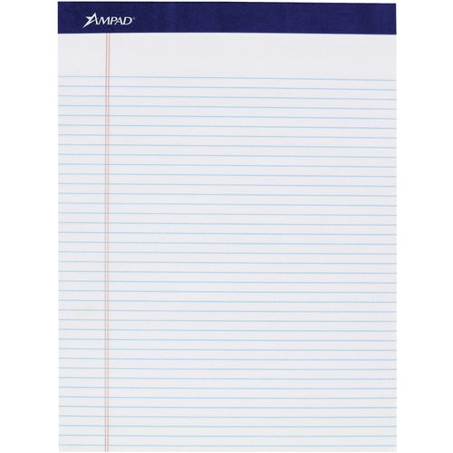 Tops Writing Pad, Legal Rule, 8-1/2"Wx11-3/4"Lx1"H, 4/PK, White
