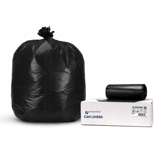 Inteplast Group - IBS Division CanLiners,LowDensit,38"x58",60Gal,1.5Mil,20/Roll,5Roll/CT,BK