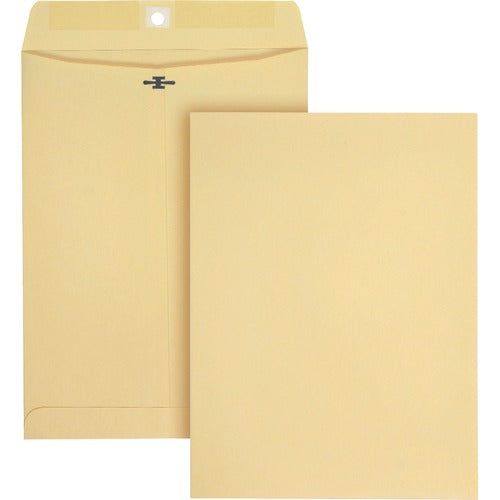Quality Park Envelope, Clasp/Gummed, 9"Wx12"Lx1/10"H, 100/BX, Manilla