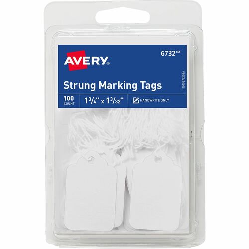 Avery Marking Tags,Cardstock,Strung,1-3/4"x1-3/32",100/PK,36/CT,WE