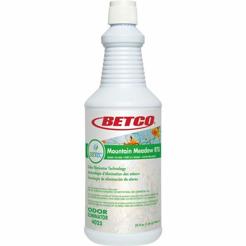 Betco Corporation Odor Eliminator, Liquid, RTU, Mtn Meadow, 32oz, Clear