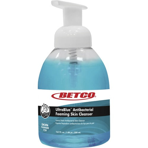 Betco Corporation Skin Cleanser, Foaming, Antibacterial, 500 ml, Light Blue