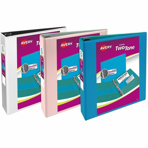 Avery View Binder, 2-Tone, 2" Cap, f/8-1/2"x11" Sht, 6/CT, AST
