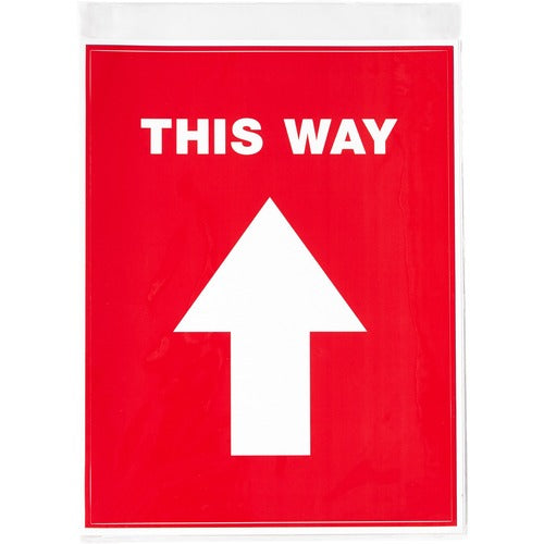 Avery Decal,"This Way",Floor,Removable,8-1/2"x11",5/PK,RD/WE