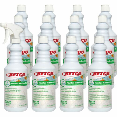 Betco Corporation Odor Eliminator, Liquid, RTU, Mtn Meadow, 32oz, 6/CT, Clear