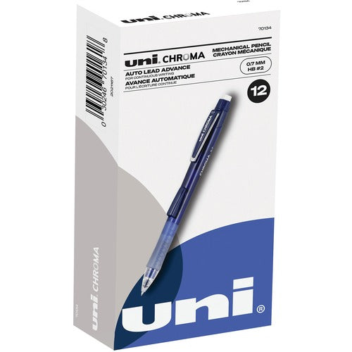uni-ball Corporation Pencils, Mechanical, Chroma, 0.7mm, Cobalt Blue Barrel