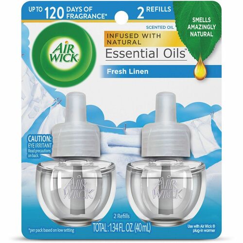 Reckitt Benckiser Scented Oil Refill,f/Air Wick Warmer,0.67oz,2/PK,Linen,CL