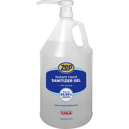 Zep Commercial Hand Sanitizer, Pump-friendly, Alcohol-based, 1 Gal, Clear
