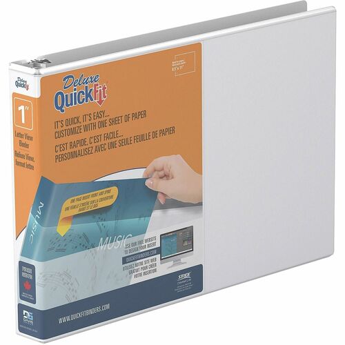 Stride, Inc. Landscape Binder, 1" Capacity, Round Rings, 8-1/2"x11", WE
