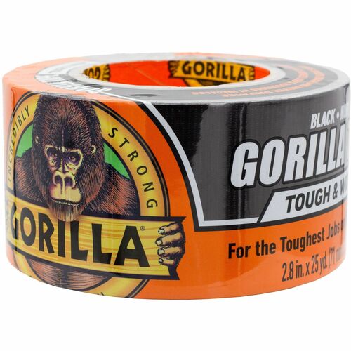 The Gorilla Glue Company Duct Tape, Tough and Wide, 2.88"Wx75'L, Black-GOR106425