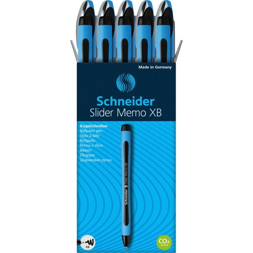Rediform Pen, Ballpoint, Slider Memo, 1.4mm Point, 10/PK, Black