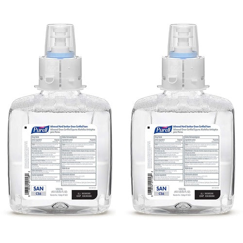 Gojo Hand Sanitizer,Foam,f/CS6 Touch-free Dispenser,2/CT,CL-GOJ655102