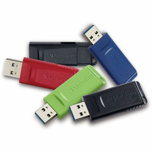 Verbatim Flash Drive, USB 2.0/USB-A, Store 'n' Go, 32GB, 5/PK, AST