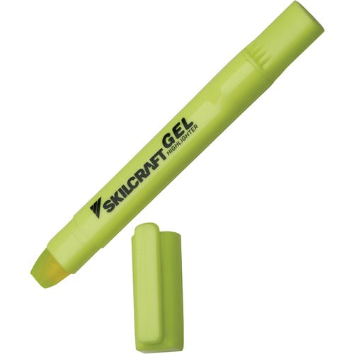SKILCRAFT Highlighters, Gel, w/Pocket Clip, 4/PK, YW