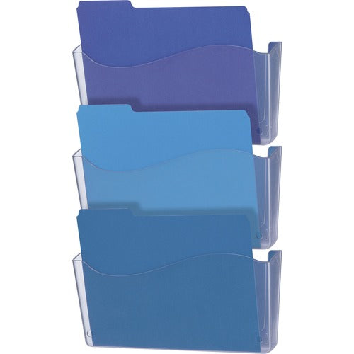 Officemate Wall Files,w/Hanger,Unbreakable,13-3/4"x3"x19-1/2",3/EA,CL
