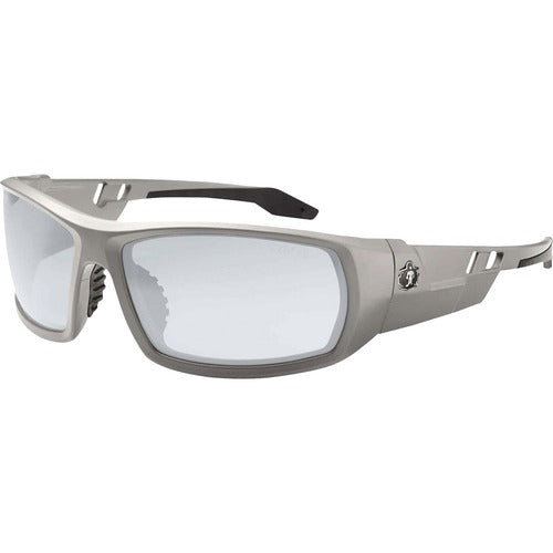 Ergodyne Safety Glasses, 142mm W, In/Outdoor Lens/Matte GY Frame-EGO50180