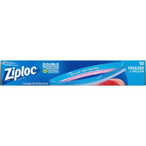 S.C. JOHNSON & SON, INC Bags, Freezer, Smart Zip Plus, Ziploc,10/BX, Clear