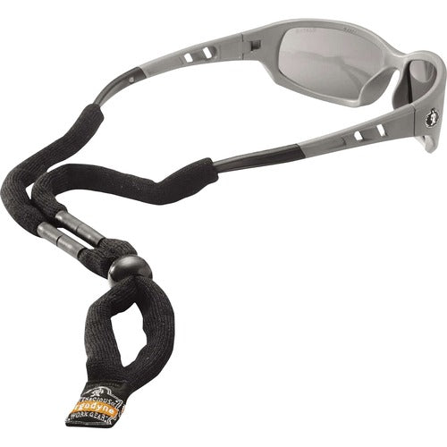 Ergodyne Lanyard,f/Glasses,Breakaway,Adjustable,Cotton,6/CT,BK-EGO19212