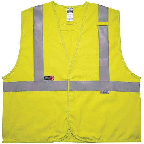 Ergodyne Safety Vest,FR,Hi-Vis,Hook/Loop,NFPA2112/70E,S/M,LM-EGO21463