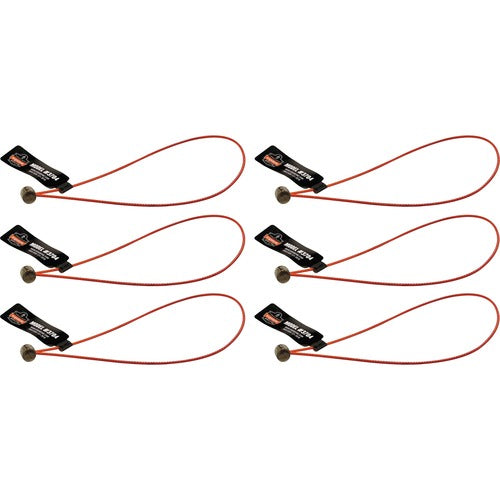 Ergodyne Tether Attachments,f/Tools,w/Loop,Wire,2lb Cap,6/PK,OE-EGO19707