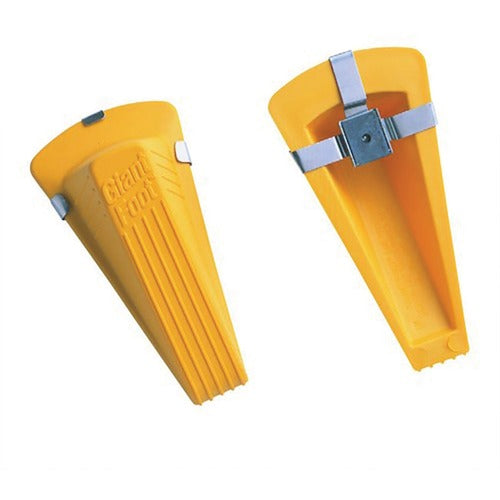 SKILCRAFT Doorstop, Rubber, XLarge, 3-1/2"Wx6-3/4"Lx2"H, Yellow