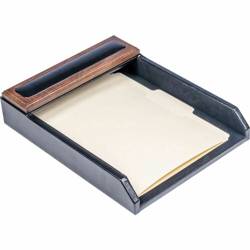 Dacasso Letter Tray,13-3/5"x10-3/5"x2-1/2",WA/BK