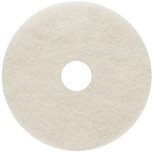 Genuine Joe Floor Pads, f/Burnishing, 17", 5/CT, Beige-GJO18400