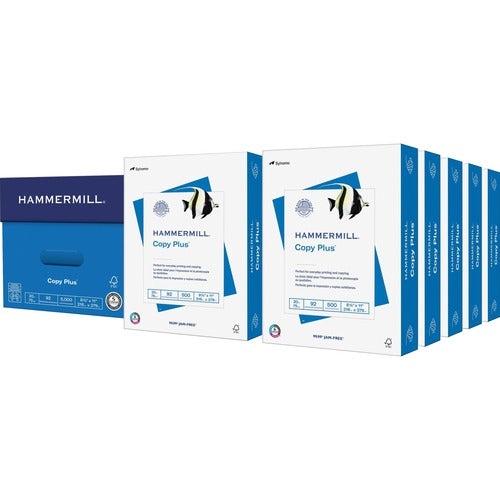 Hammermill Copy Paper,Copy Plus,20lb,75GSM,8-1/2"x11",10RM/CT,White-HAM105007CT
