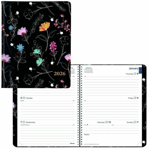 Rediform Planner, Wkly/Mthly, 8-1/2"Wx3/10"Lx11"H, Watercolor