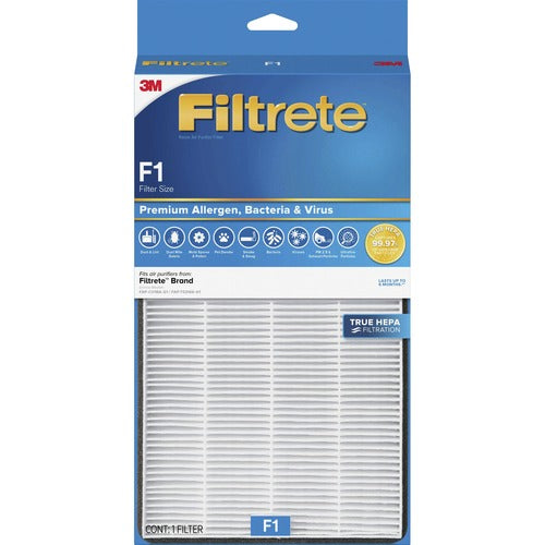 3M Air Filters,HEPA,F1,f/Smart Purifier-Medium Room,WE