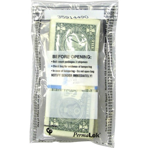 ControlTek Bag,w/1 Strap,100-Bill Capacity,4-1/2"x7-3/4",4000/CT,CL