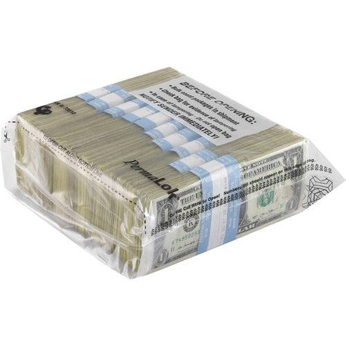 ControlTek Bag,w/10 Straps,1000-Bill Cap,3"Exp,9-1/4"x8",250/PK,CL