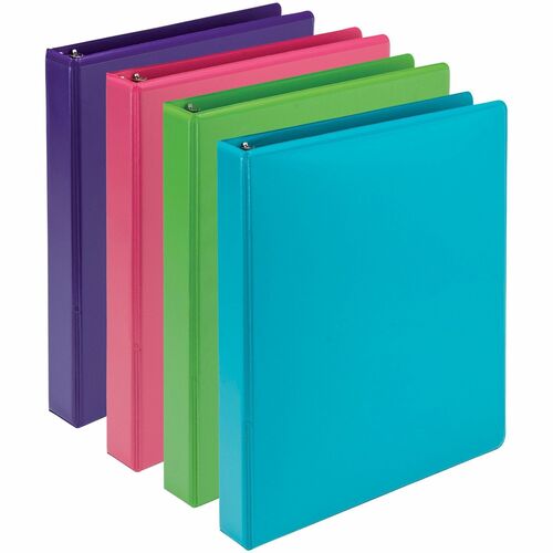 Samsill Binder,EarthChoice,View,Round,1" Cap,Letter-size,4/PK,AST