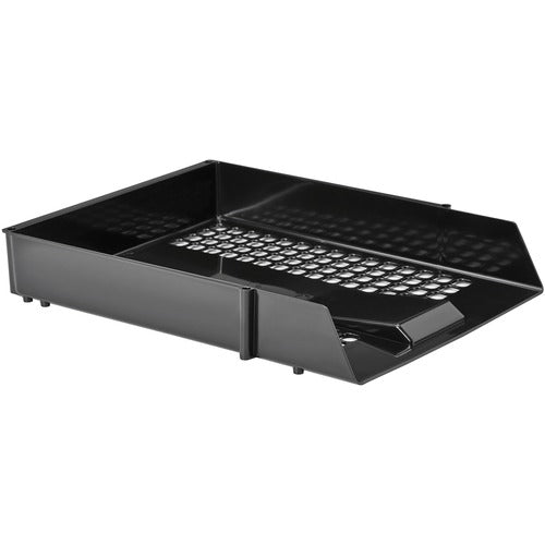 Deflecto Tray,Front-Load,Antimicrobial,11.8"x13.8"x2.4",BK