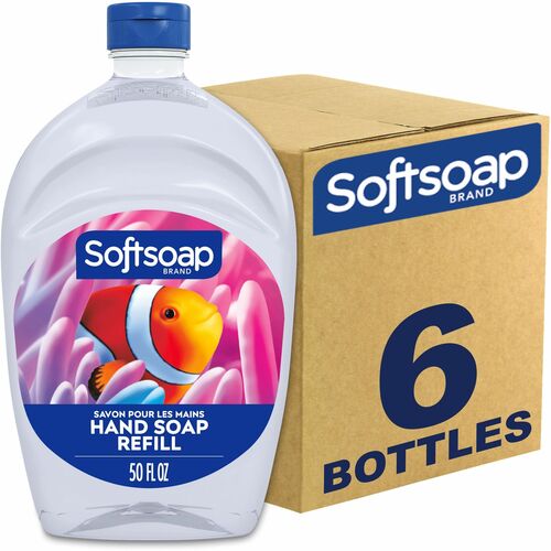 Colgate-Palmolive Company Hand Soap, Liquid, Aquarium Design, 50 oz/1.47, 6/CT, Clear