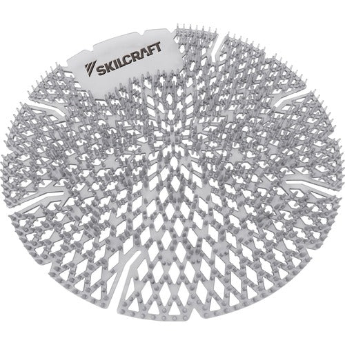 SKILCRAFT Urinal Screen,Deodorizer,7-1/4"DIAx1/16"H,Ice,10/BX,GY