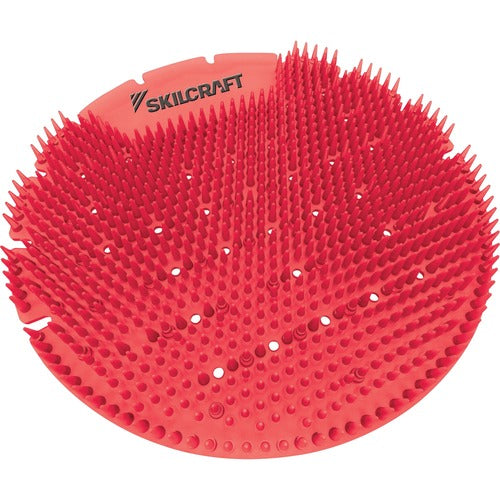 SKILCRAFT Urinal Screen,Deodorizer,7-1/4"DIAx1/4"H,AppleCin,6/BX,RD