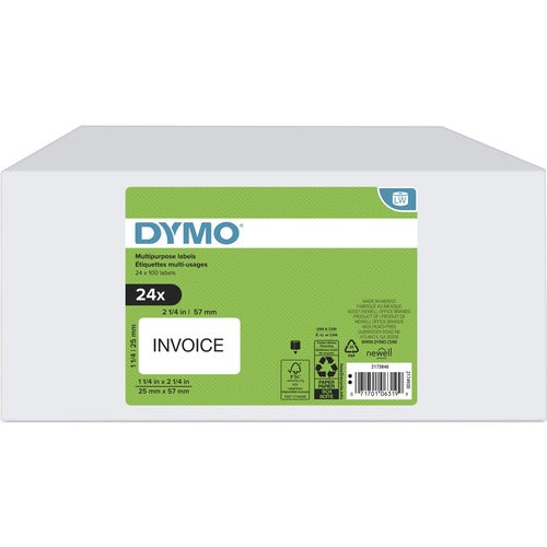Dymo Labels,Multipurp,Self-adhsive,2-1/4"x1-1/4",100/RL,24/BX,WE-DYM2173846