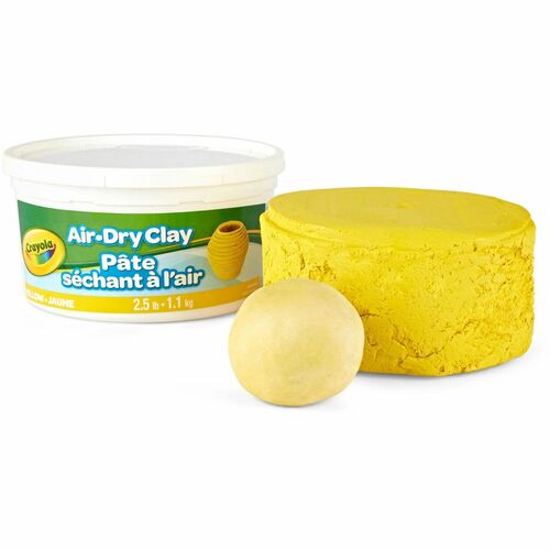 Crayola Clay, Soft, Air Dry, 2.5 lb, Yellow