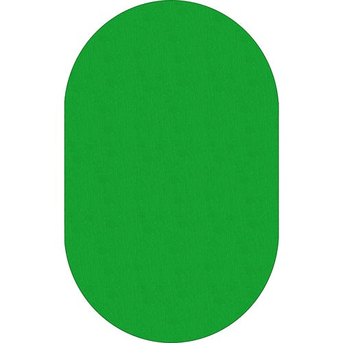 Flagship Carpets, Inc. Rug, Oval, Solid Color, 7'6"x12", Lime Green-FCIAS45LG