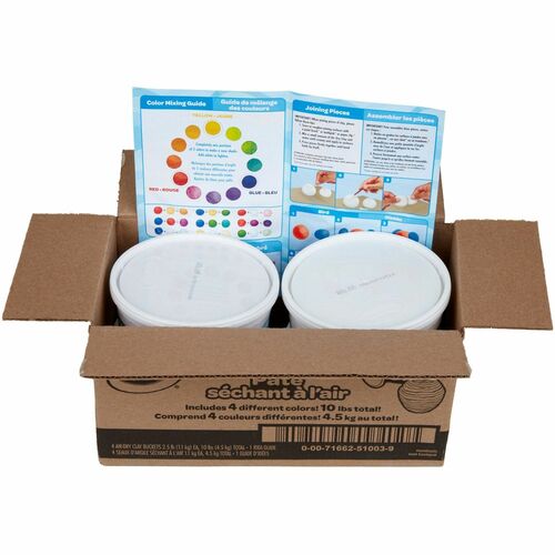Crayola Clay, Soft, Air Dry, 2.5 lb, 4/PK, Assorted