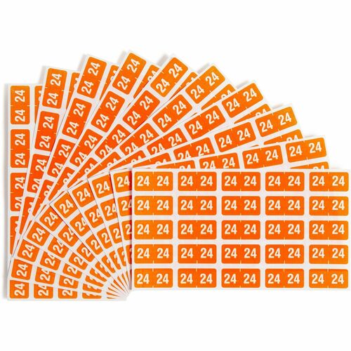 Smead Year Labels, ETS 2024, Color-coded, 1"x1/2", 250/PK, OE