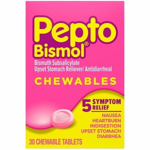 Procter & Gamble Commercial Medicine,f/UpsetStomach,5Symptom,Tablets,Original,30/BX,PK