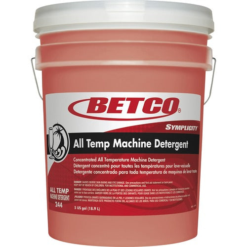 Betco Corporation Detergent,Machine,Conc Liquid,All-Temp,5 Gal Pail,CL OE