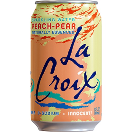 La Croix Sparkling Water, Peach-Pear, 12 fl. oz, 12/PK, 2/CT, Multi