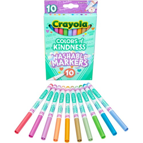 Crayola Markers,Colors of Kindness,Fine Line,10 Colors,10/PK,AST